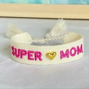 SUPER MOM EMBROIDERY BRACELET